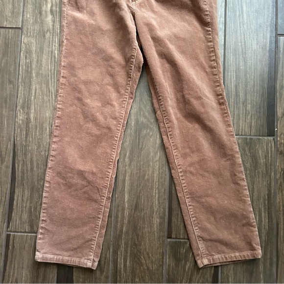Quince Organic Stretch Corduroy Straight Leg Pants in Warm Brown Sz 8 - Picture 3 of 9
